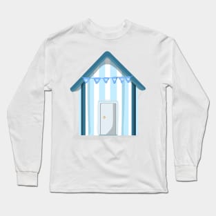 Little Blue Beach Hut Long Sleeve T-Shirt